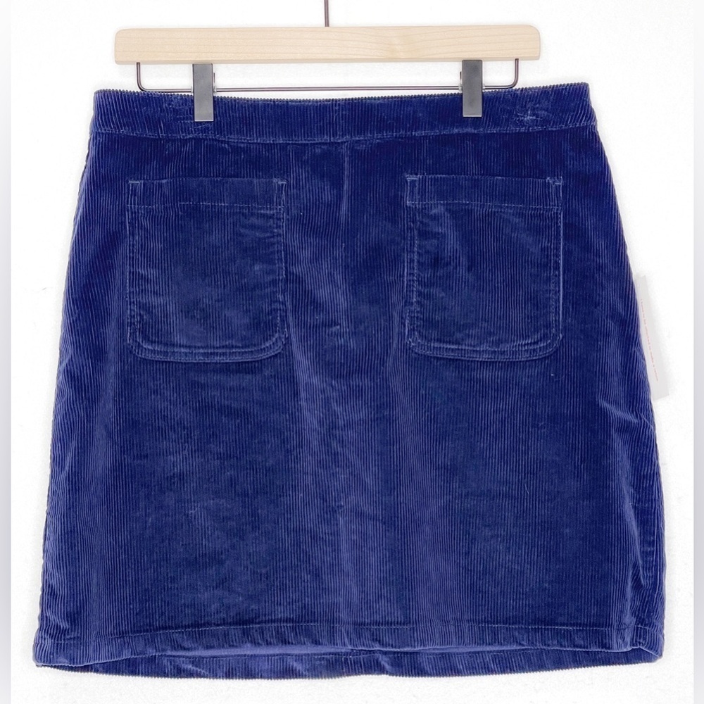 Modcloth Navy Corduroy Mini Skirt with Front Pockets